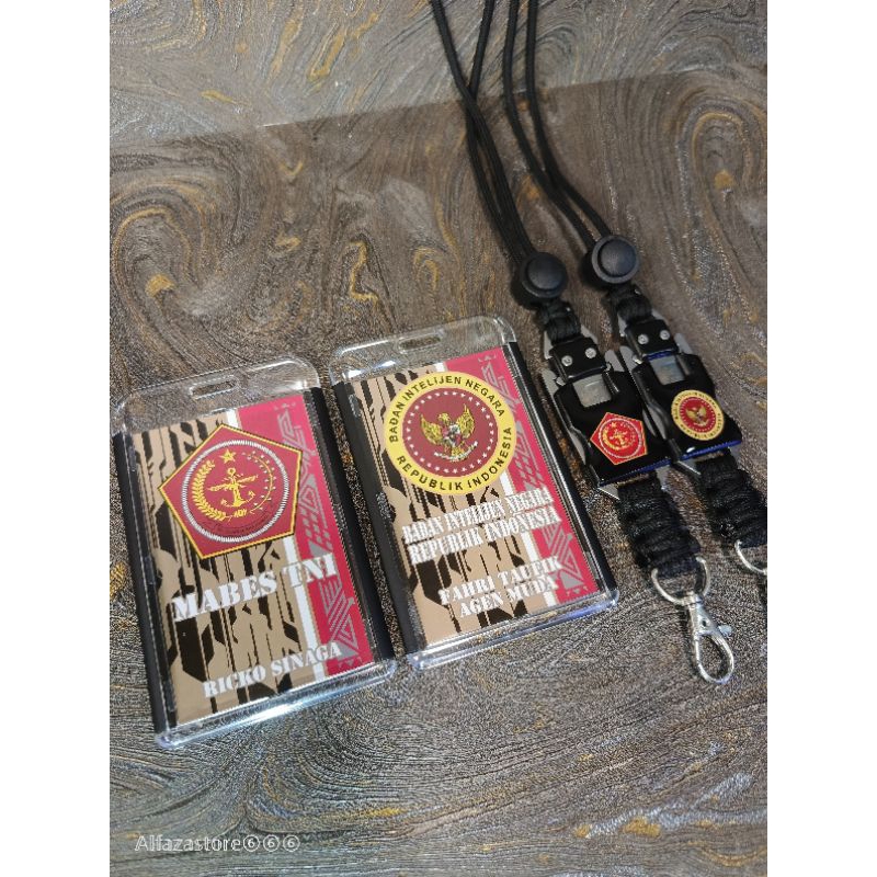 

gantungan id card lanyard holder free id printing custom logo bin tni jaksa bnn instansi