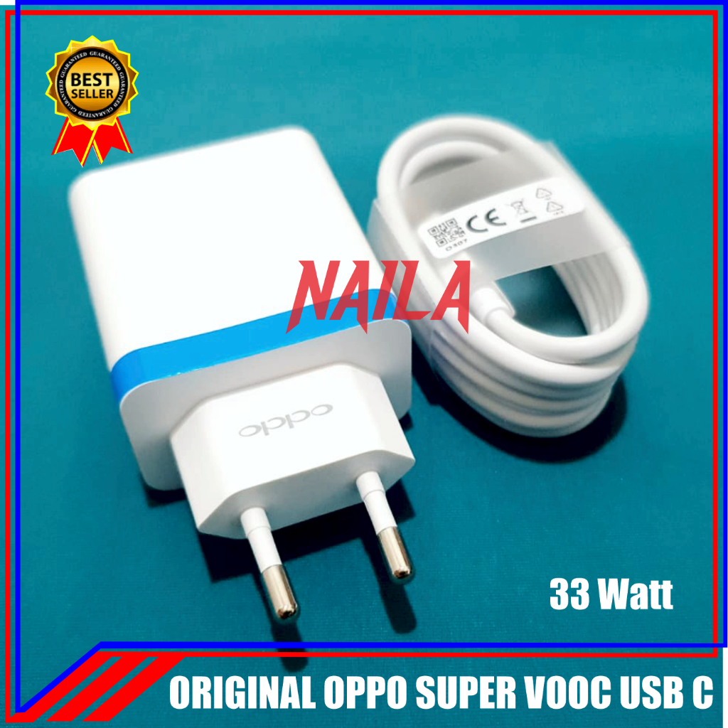 Charger Oppo F1 9s USB Type C Super Vooc 33 Watt