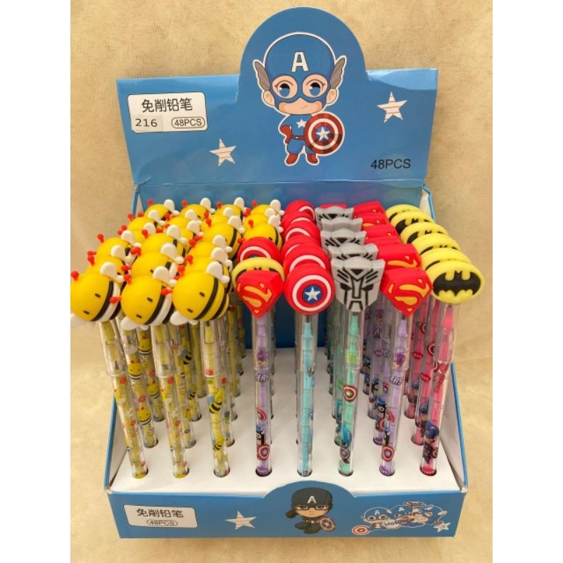 

Pencil Superhero - FREE CUTTING PENCIL, Mudah Isi Ulang, Push Out & Extrude