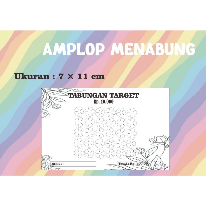 

R1 30 Days (MIN 10) Amplop Nabung Tantangan Menabung Aesthetic Amplop Savings Challenge Target Menabung