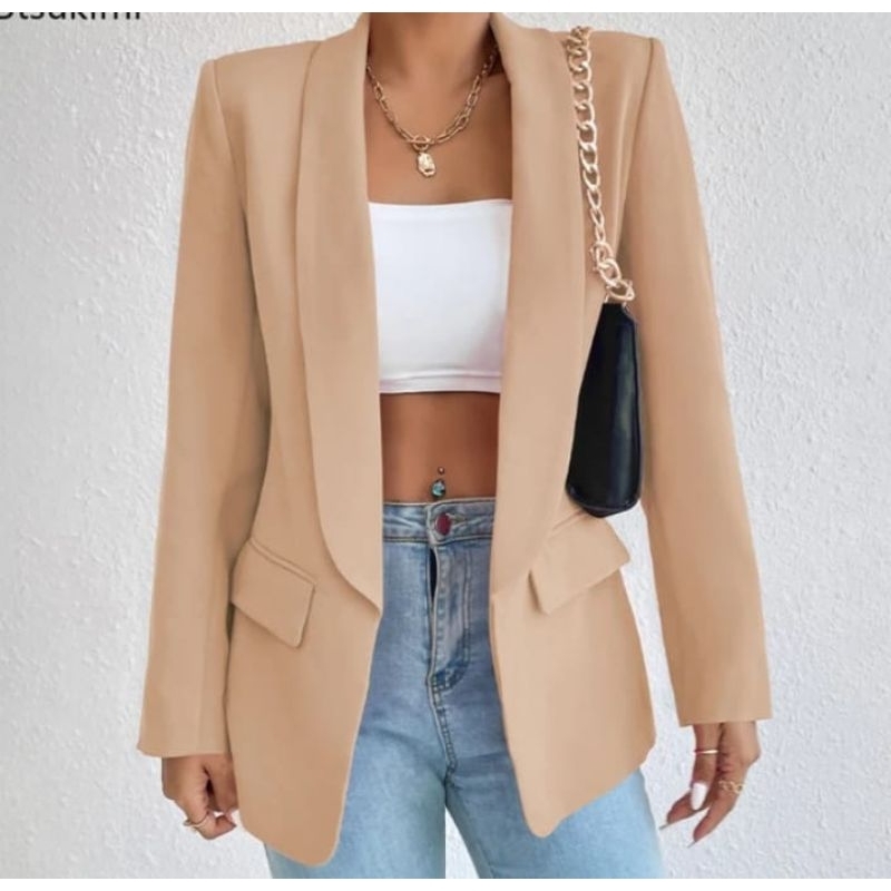 Jas Blazer Wanita Kekinian Jas Semi Formal   Cardigan Wanita  Blazer