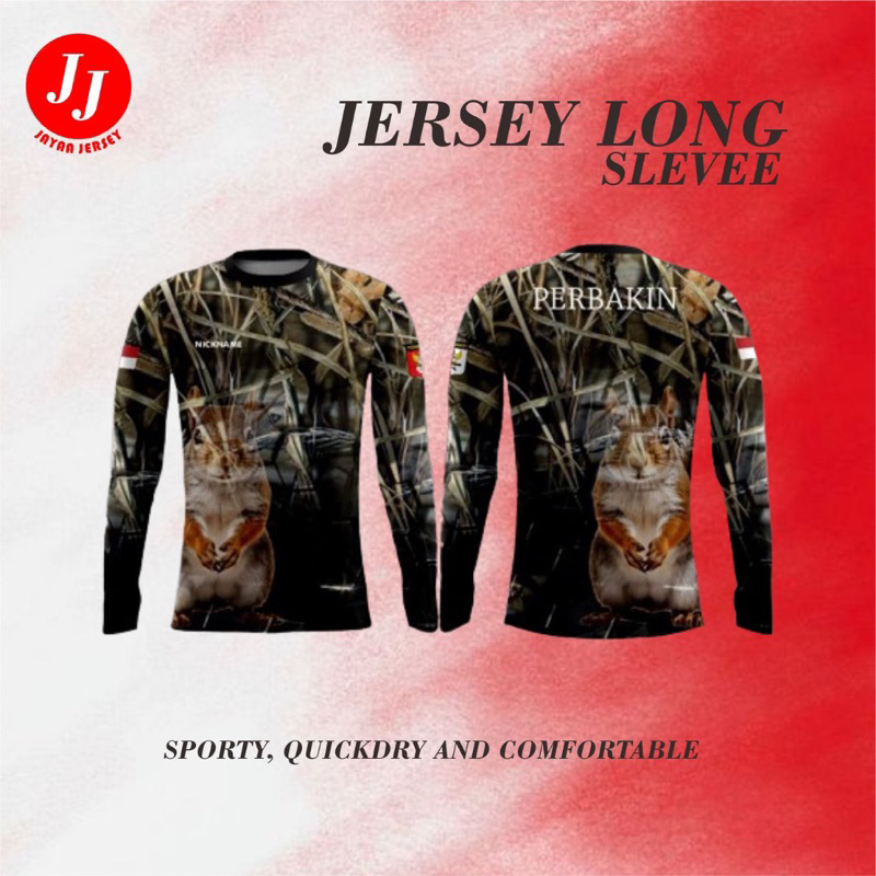 JERSEY PERBAKIN LENGAN PANJANG CUSTOM FULL PRINTING BAJU PERBAKIN JERSEY CUSTOM PERBAKIN PREMIUM