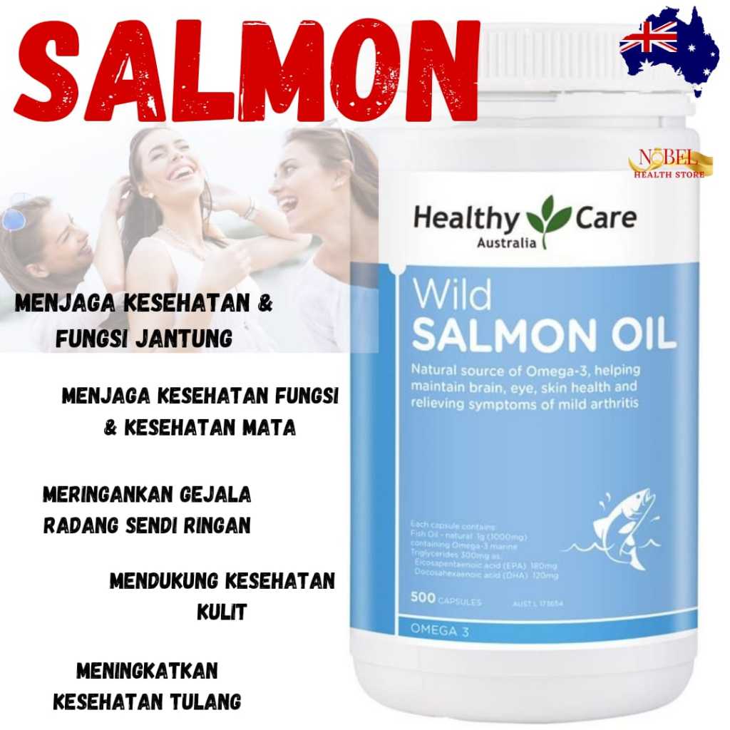 Healthy Care Wild Salmon Oil 1000mg 500 Capsules