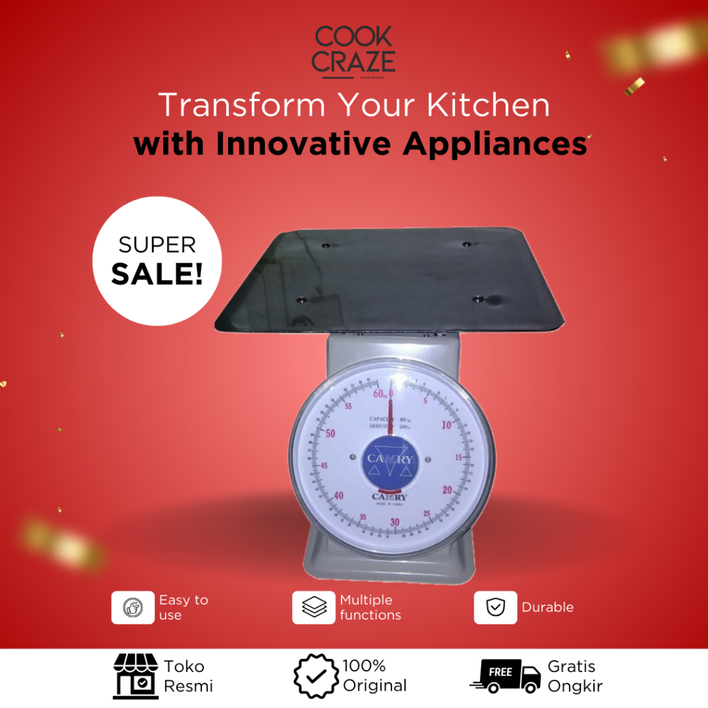 Camry Timbangan Duduk 30kg / Timbangan Jarum Camry 30 kg Original Timbangan Barang Expedisi Ekspedis