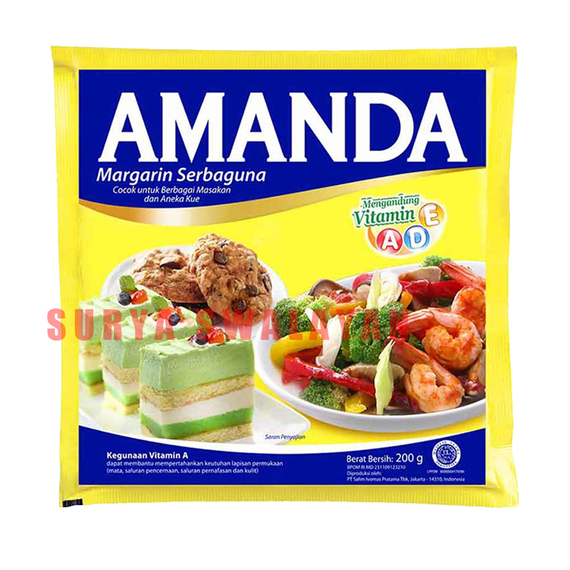 

Amanda Margarin Serbaguna 200 gr - Mentega Amanda 200 gr #AJ