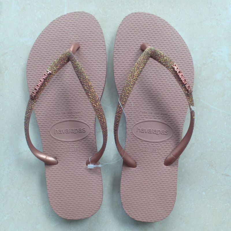 Sandal Wanita Havaianas Slim Sparkle Original - Rose
