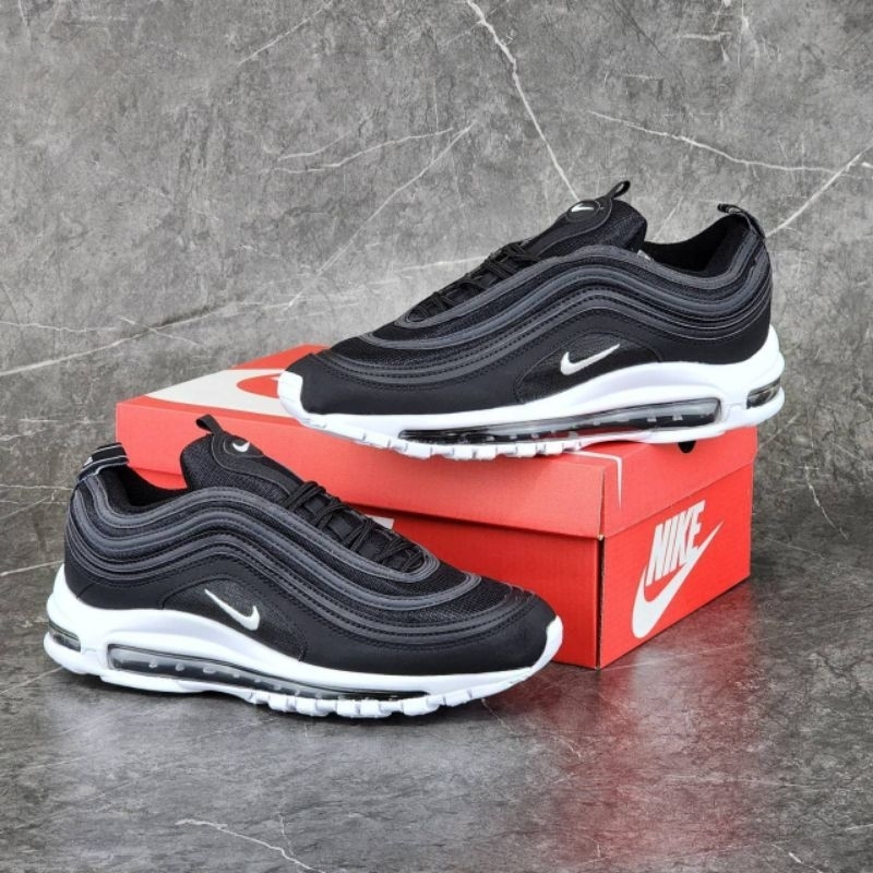 NIKE AIR MAX 97 BLACK WHITE / SEPATU PRIA