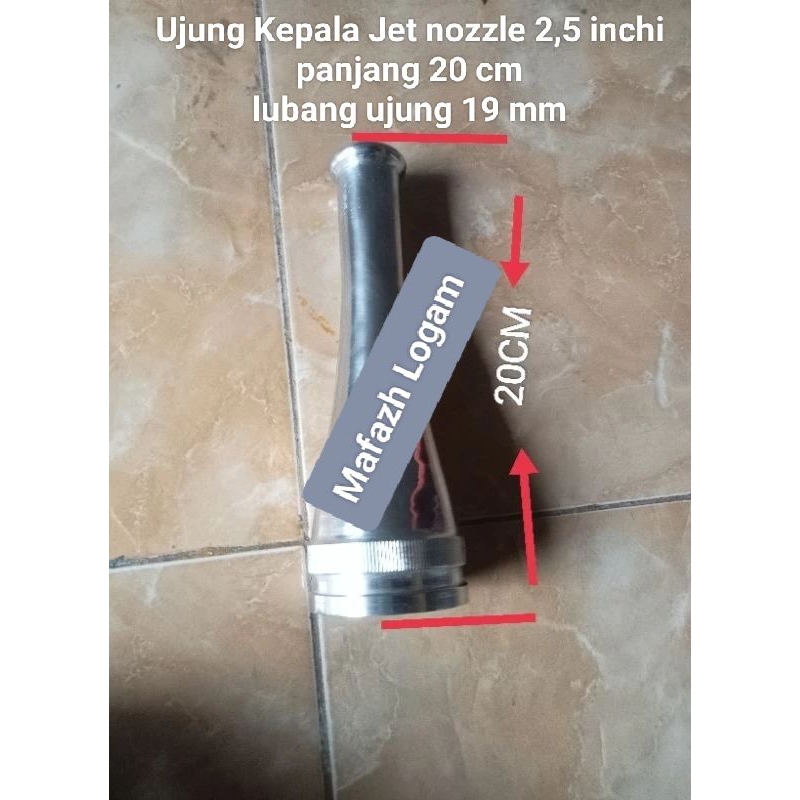 Ujung Pucuk Jet Nozzle Pemadam 2,5 Inchi. Kepala Jet Nozzle