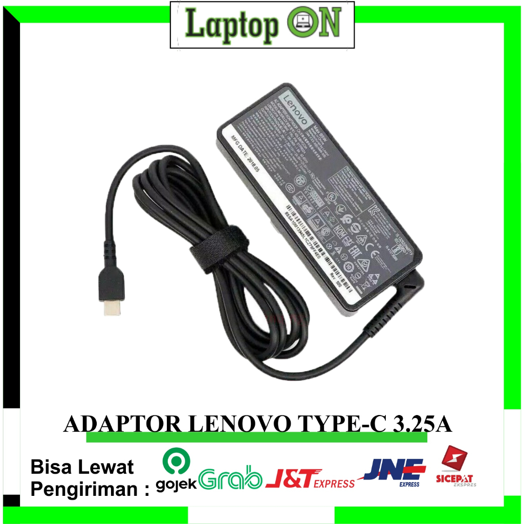 Adaptor Charger Laptop Lenovo Thinkpad L380 L480 T380 T480 T580 Type c