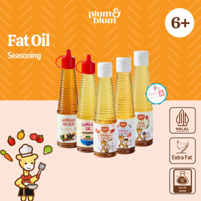 

Plum & Blum Chicken Fat Oil | Beef Fat Oil | Salmon Fat Oil | Minyak Wijen | Garlic Oil | MPASI Cooking Oil | Minyak MPASI Bayi BB Booster