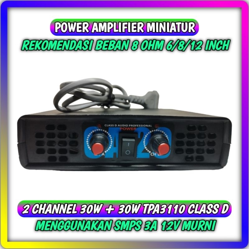 Power amplifier miniatur 2 channel tpa3110