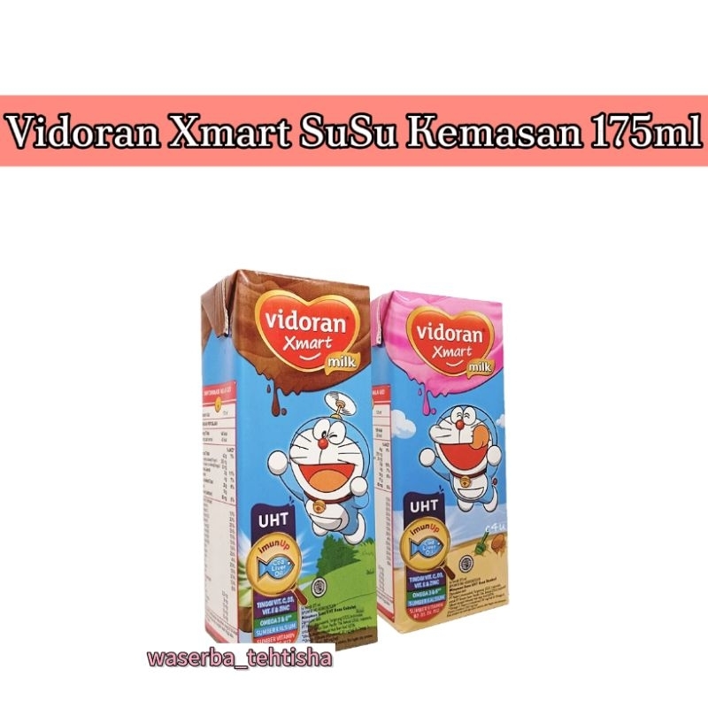 

waserba_tehtisha| Vidoran Xmart Susu UHT ukuran 175ml/ Vidoran Susu Kemasan