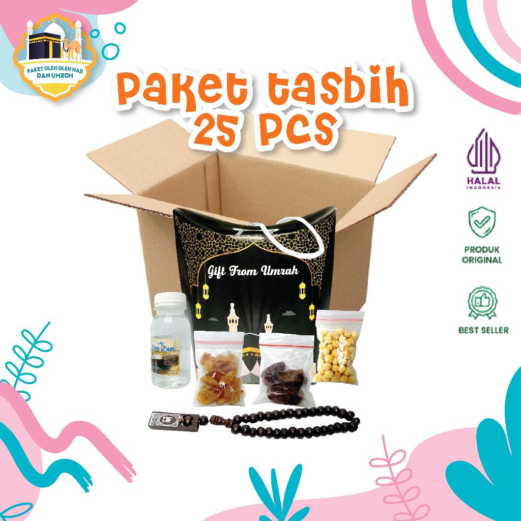 

Paket Oleh-oleh Haji dan Umroh harga Hemat 25 pcs + Tasbih Kayu