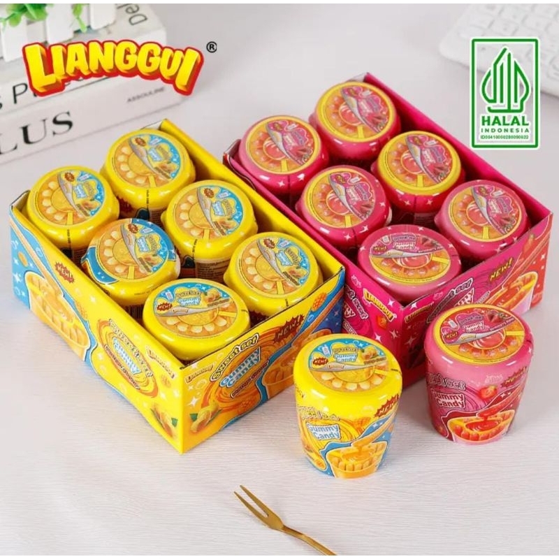 

Sweet Set Gummy (Strawberry & Mango) 60g – Lianggui Permen Sticky dengan Saus Selai Rasa Strawberry & Mango [HALAL]