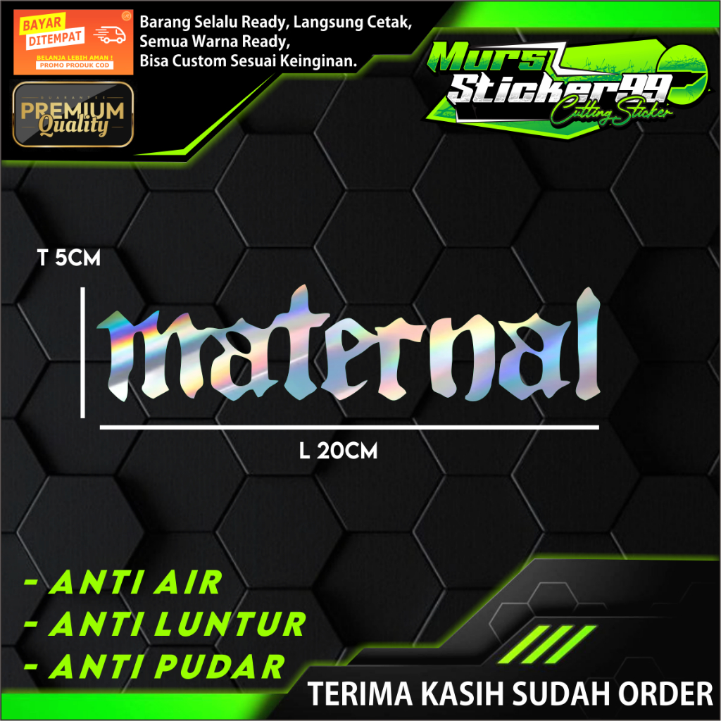 Sticker Cutting MATERNAL Cocok Untuk Motor Dan Mobil
