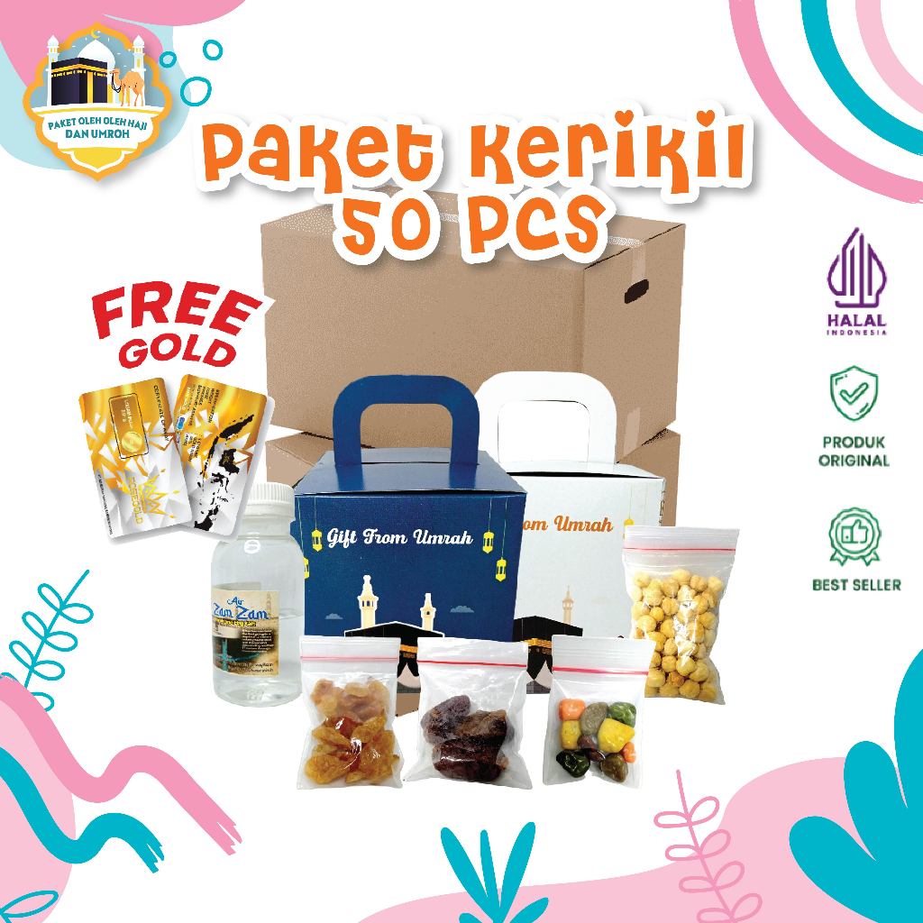 

Paket Oleh Oleh Haji dan Umroh + Coklat Kerikil paket per 50 pcs