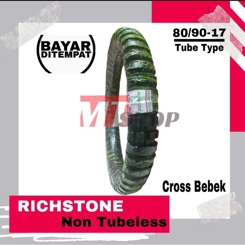 Ban Motor Type tahu/cross Bebek Size 80/90(2.75) ring 17 Non Tubeless All Bebek