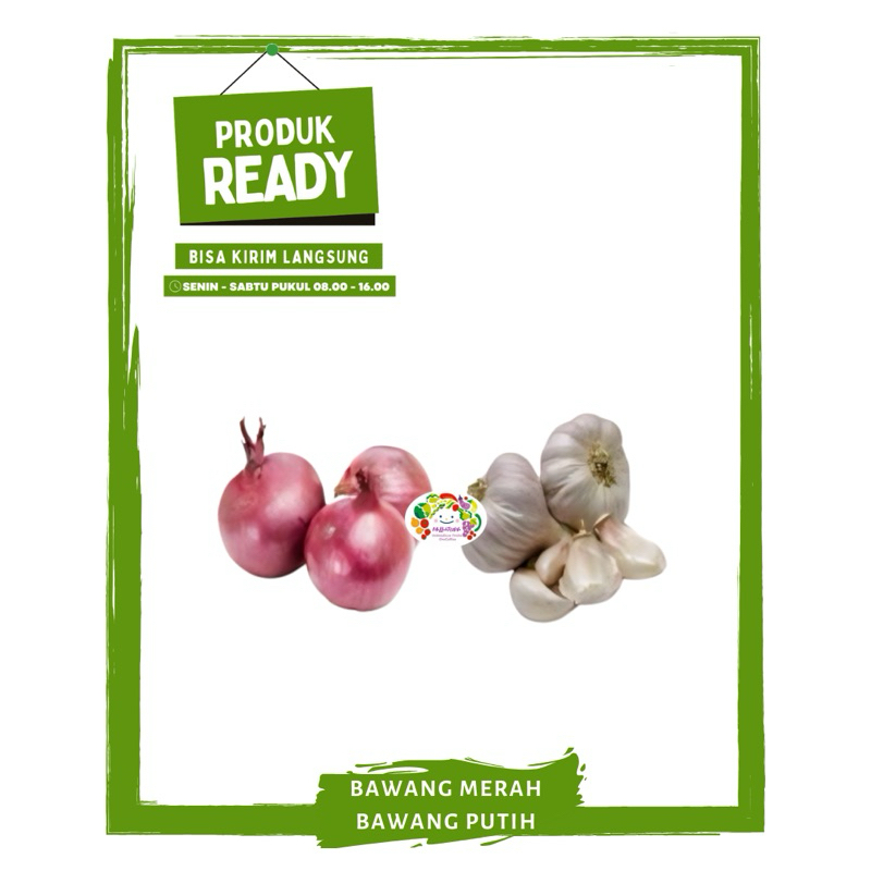 

Bawang Merah & Bawang Putih / Sayur Sayuran Segar Ready On Mallahrizwa