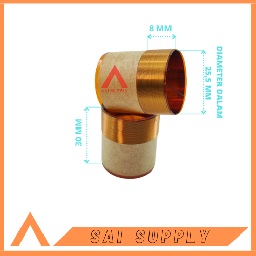 Spol Speaker Spul Spiker 6 Inch 25.5mm Voice Coil Speaker 8 Inchi 5 in Berkualitas
