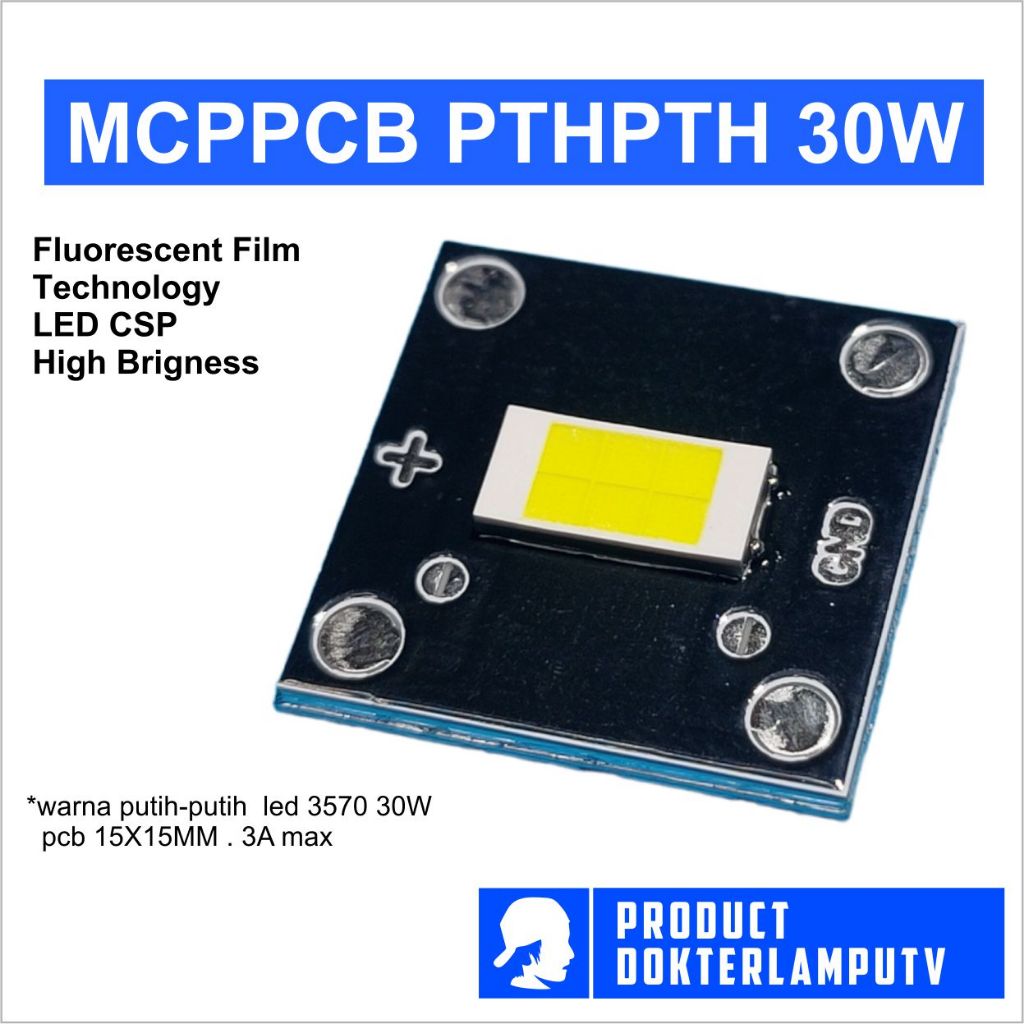 LED MCP CSP + PCB 3570 30W 30 WATT 2X15W PUTIH-PUTIH UNTUK PROYEKTOR PROJI BILED PROJECTOR LED MOTOR