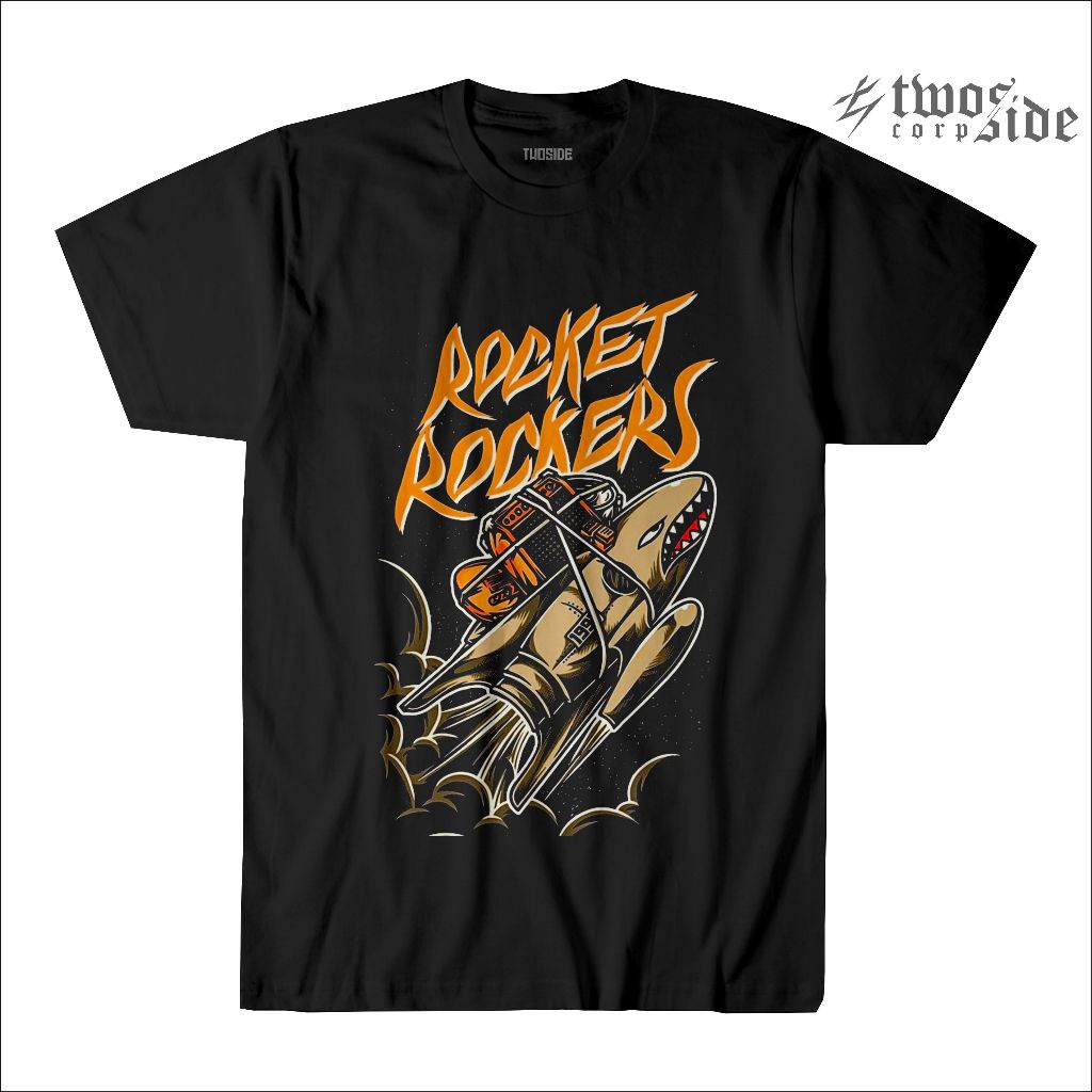 TwoSide Kaos Baju Rocket Rockers Band Series Unisex