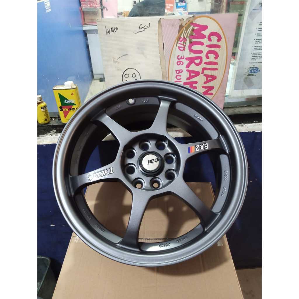 Pelek Mobil Honda Brio Freed Jazz R16 Warna Grey Model Racing HSR XO Murah