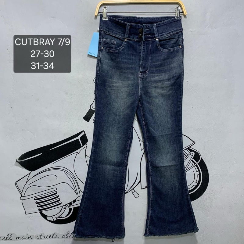 BEST SELLER  CELANA JEANS WANITA IMPORT CUTBRAY 7/9 LUKITA TINT HIGH QUALITY 