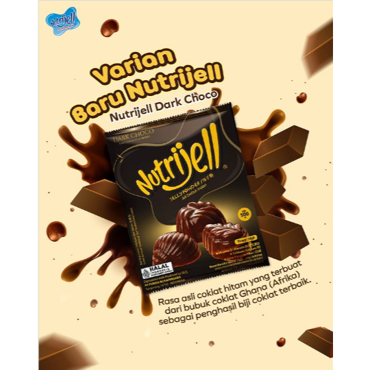 

agar nutrijell dark chocolate coklat 24 gr