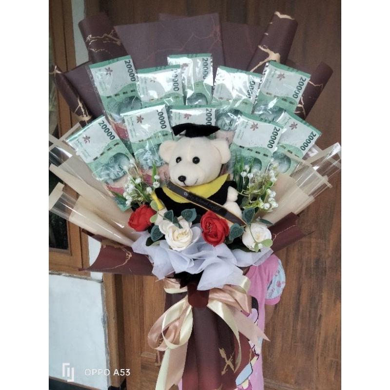 buket wisuda uang boneka bunga