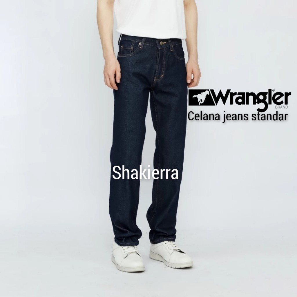 COD - CELANA JEANS PRIA STANDAR // REGULER FIT/COWOK CELANA WRANGLER // BASIC 27-38 GARMENT/NAVY