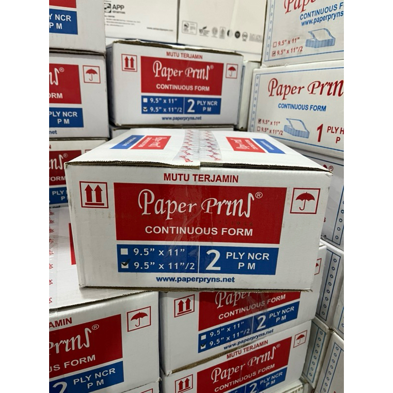 

Continuous Form 9.5" x 11"/2 - 2 Ply Paper Prins / CF 2 Ply bagi 2