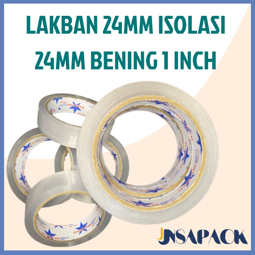 

Lakban Bening 24mm Seven Star. Isolasi 24mm Bening 1 Inch