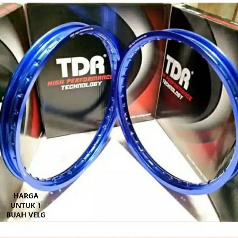 Velg TDR W kotak Biru Blue Ring 17, Velg Peleg TDR W 140, 160, 185, ring 17 Blue Biru TDR ORI