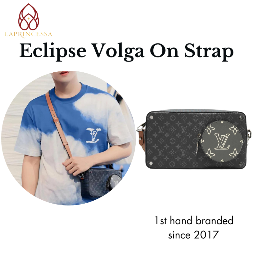 Tas Selempang Pria L5V Monogram Eclipse Volga On Strap / Slingbag Pria eLVi Eclipse Kulit Kanvas / T