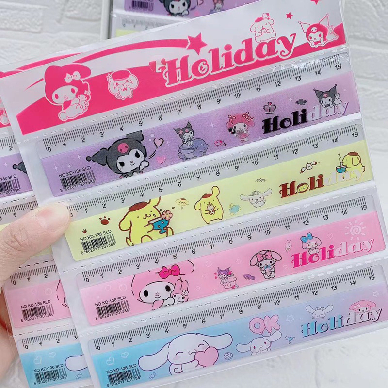 

Penggaris Plastik 15 cm KD-136 SLD karakter Sanrio