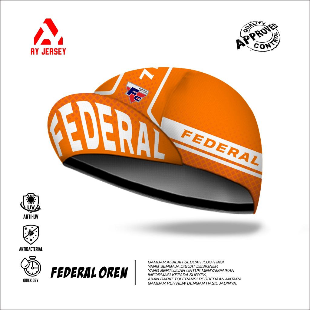 CYCLING CAP FEDERAL (TOPI SEPEDA)