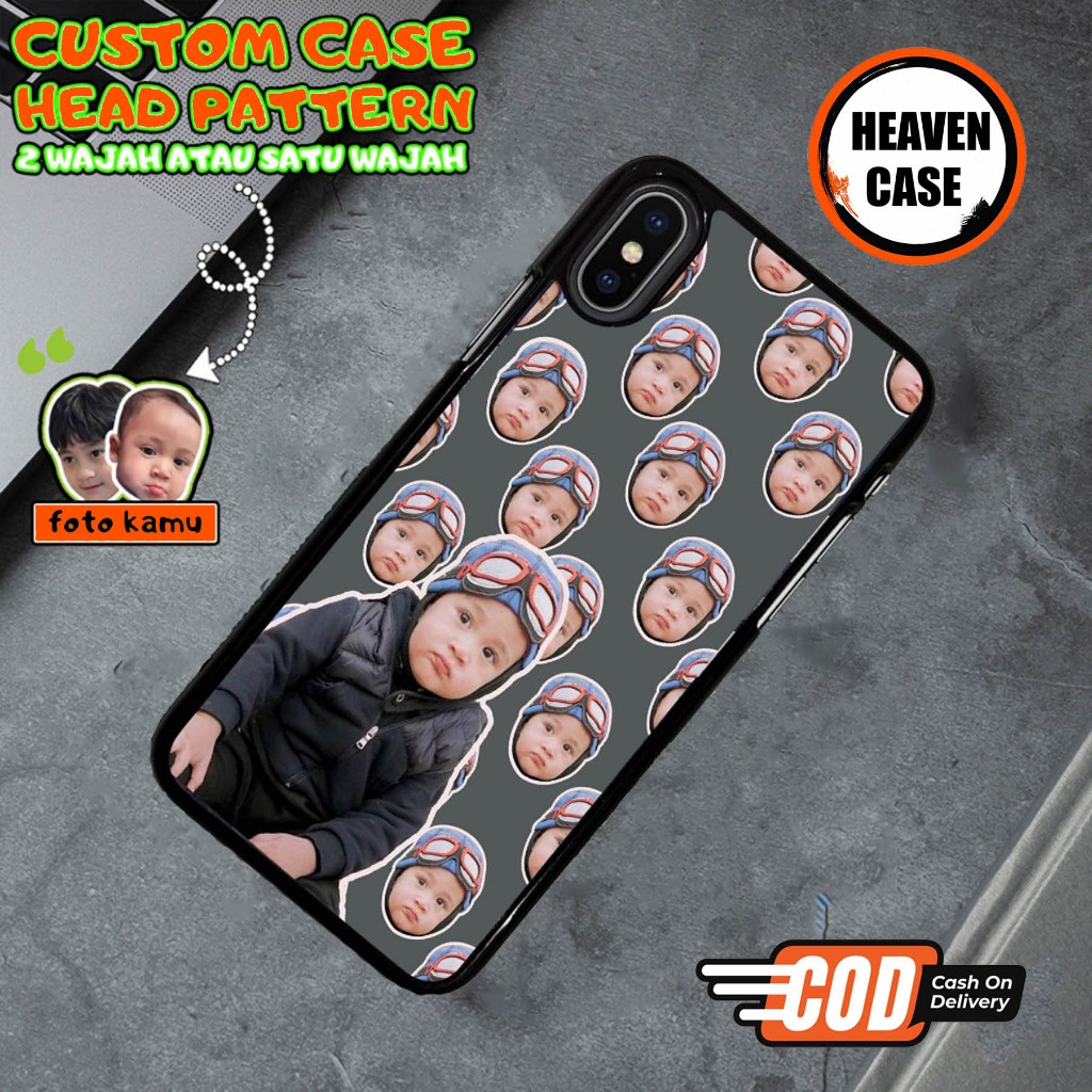 Custom case foto muka face case bisa custom foto, logo, gambar dan nama ready untuk semua type hp bi