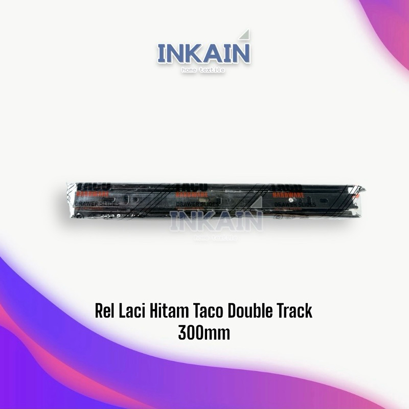 Rel Laci Hitam Merk Taco Double Track 300mm 30cm
