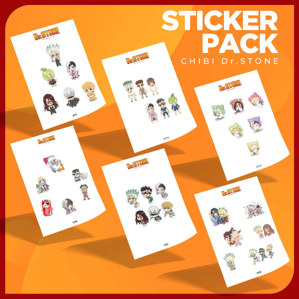 

Sticker / Stiker Pack Edisi Dr Stone Untuk Handphone, Laptop, Tablet, Ipad, Helm, Sepeda, dll