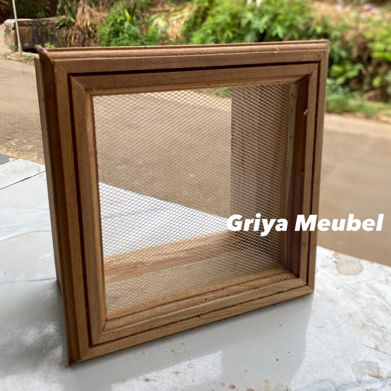 loster kayu jati ukuran 20x20 finishing natural