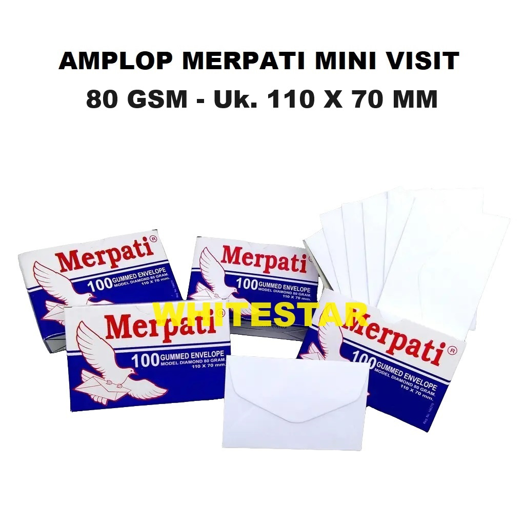 

amplop merpati kecil uk. 110 x 70 mm 80 grm gsm - envelope visit mini