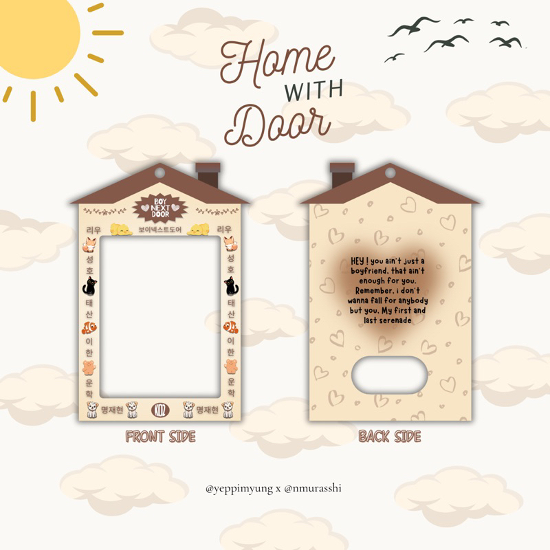 [PO] Photocard Card Holder Cahol Home with Door — Boynextdoor
