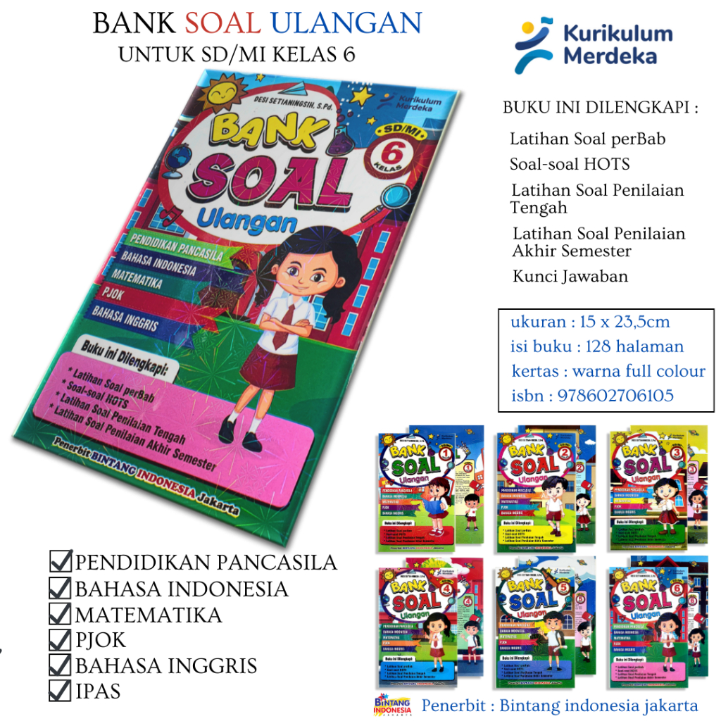 Bintang Indonesia - Bang Soal Ulangan Kelas 6 SD/MI Kurikulum Merdeka