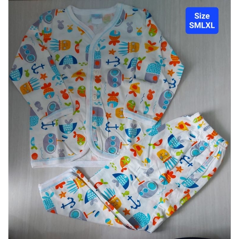 Pipiniko setelan baby | Piyama bayi lengan panjang | setelan bayi original 100%
