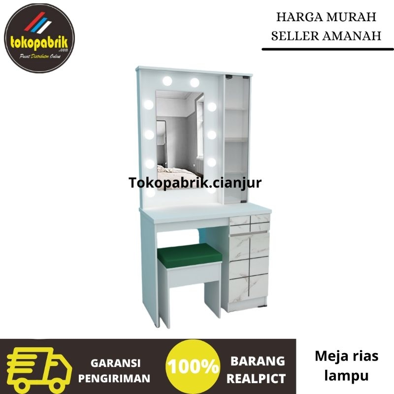 Meja rias LED / Meja rias lampu termasuk Cianjur Bandung Jabodetabek Cirebon