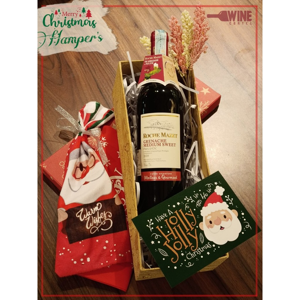

Christmas Gift Box Hampers RED WINE Roche Mazet Grenache Medium Sweet
