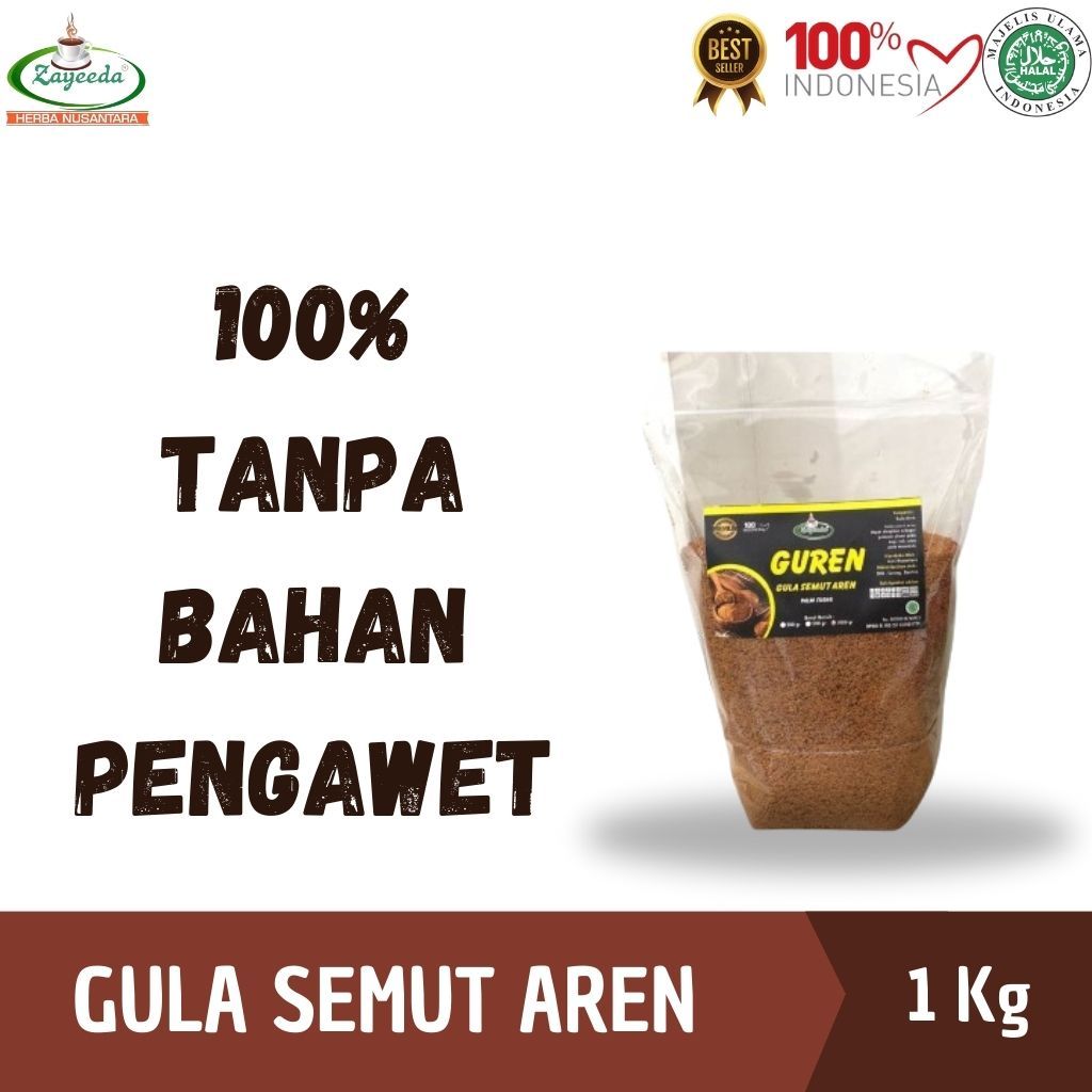 

GUREN/ GULA SEMUT AREN 1KG / GULA AREN BUBUK / Palm sugar / Rempah / JSR / 100% TANPA BAHAN PENGAWET