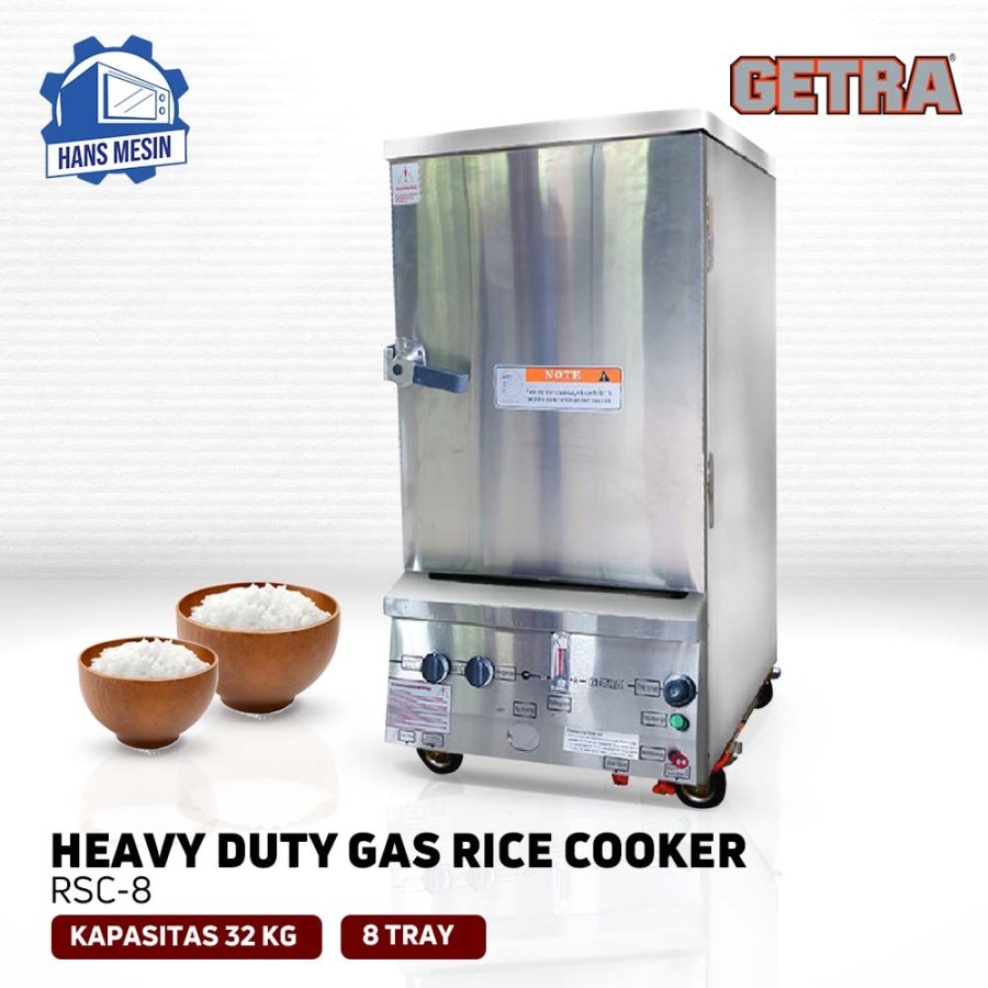 Heavy Duty Gas Rice Cooker GETRA RSC8 Penanak Nasi-