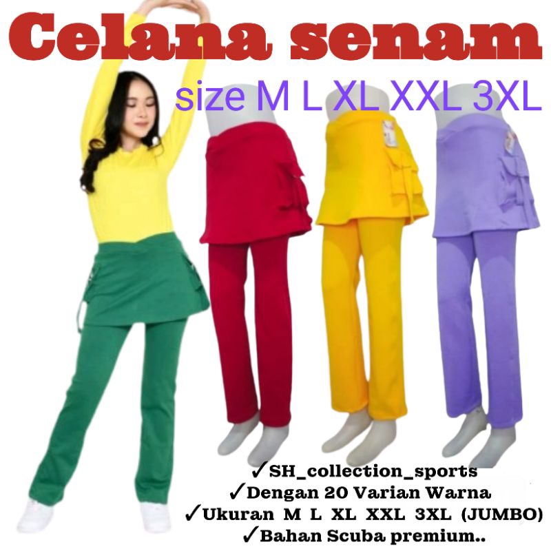 CELANA ROK KANTONG✓✓celana olahraga wanita || celana senam wanita || celana senam wanita jumbo || ce