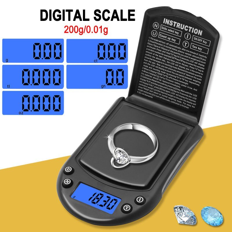 CHQ Timbangan Emas Pocket Digital/Timbangan Perhiasan Digital Mini Elektronik/timbangan Emas Akurat